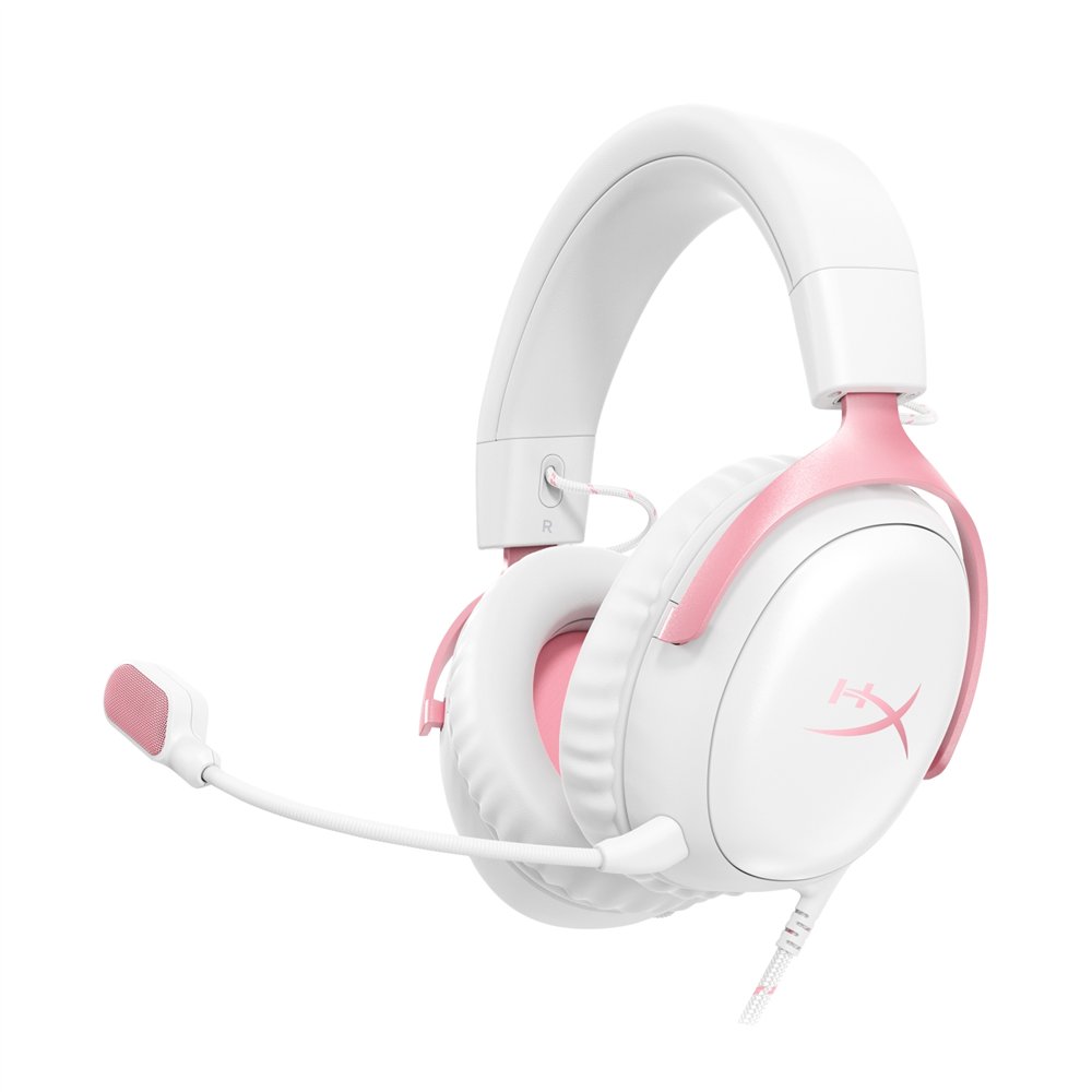 hyperx cloud iii - auriculares gaming (blancos/rosas)
