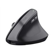 ratón vertical trust bayo ii óptico rf negro (25145)