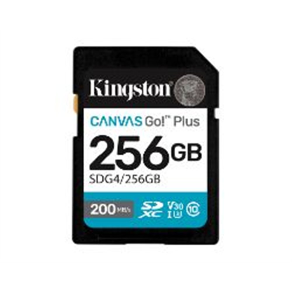 kingston sdxc canvas go plus 256gb gen4 (sdg4/256gb)