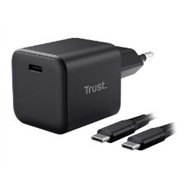 cargador pared trust maxo 65w usb-c +cable negro(26046)