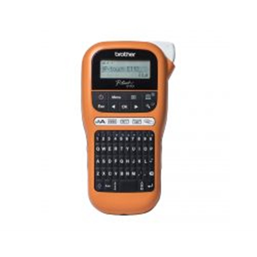rotuladora térmica brother negra/naranja (pt-e110vp)