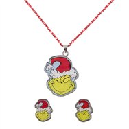 set colgante + pendientes navidad el grinch
