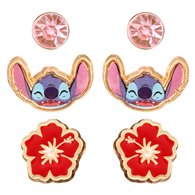 set 3 pares de pendientes stitch disney