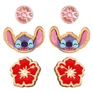 set 3 pares de pendientes stitch disney