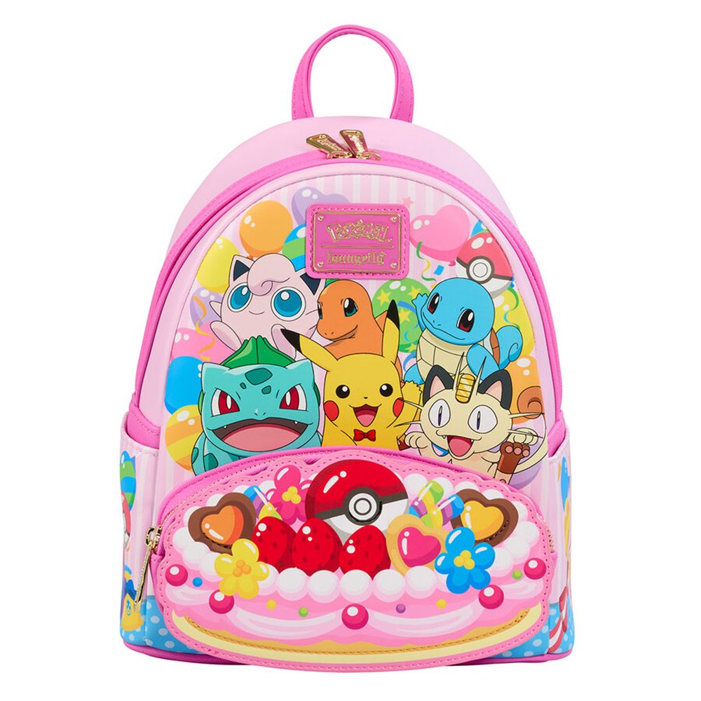 mochila friends party pokemon loungefly 26cm