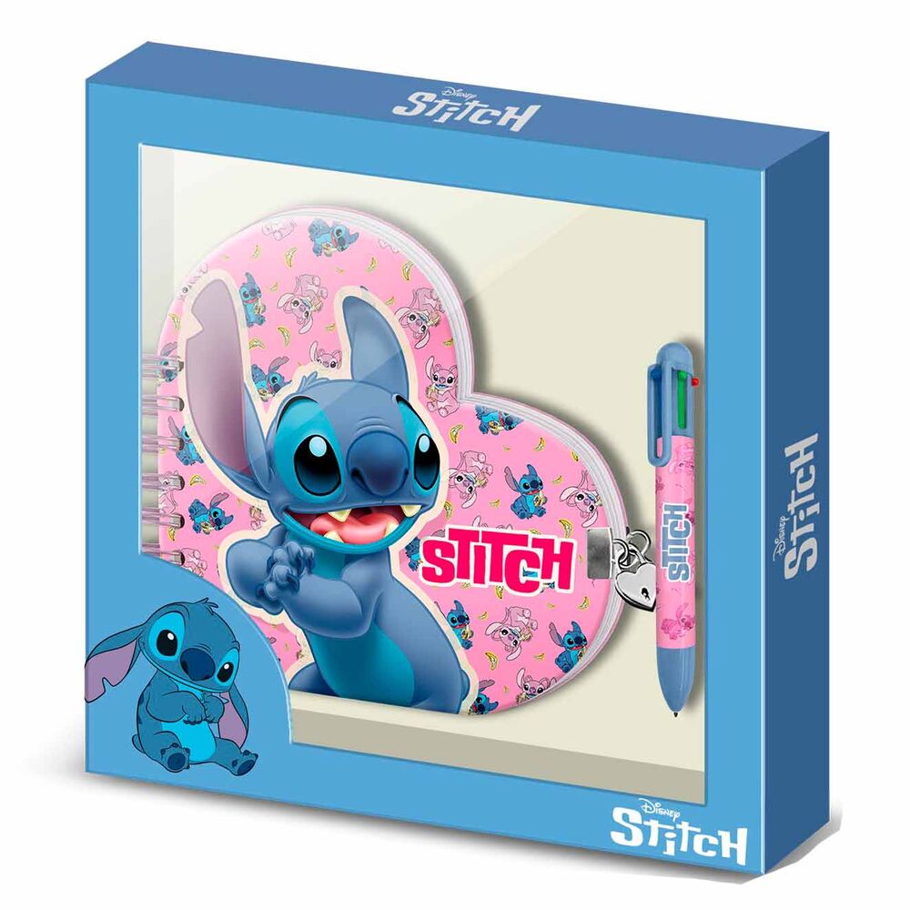 diario + boligrafo stitch disney
