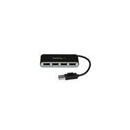 startech.com concentrador ladrón usb 2.0 de 4 puertos con cable integrado - hub portátil usb 2.0