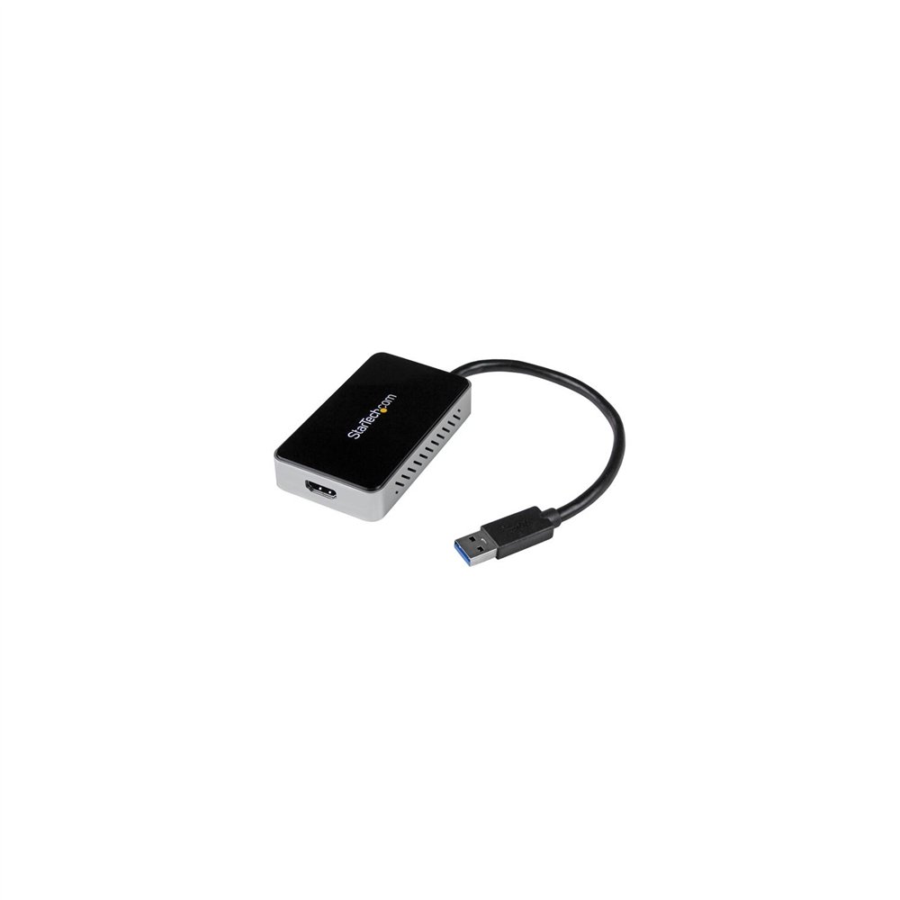 startech.com adaptador de ví­deo externo usb 3.0 a hdmi con hub usb 1 puerto - tarjeta gráfica cable - 1080p negro