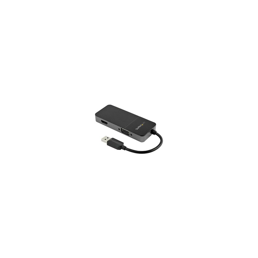 startech.com adaptador usb 3.0 a hdmi vga - 4k de 30hz negro plata