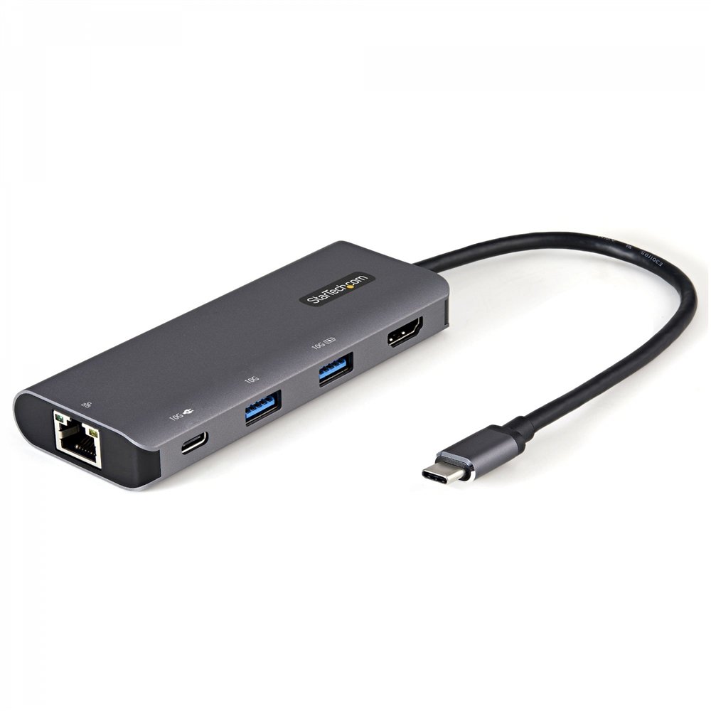 startech.com adaptador multipuertos usb c - mini docking station usb tipo c con hdmi de 4k 30hz - con pd de 100w - con hub ladró