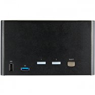 startech.com switch conmutador kvm de 2 puertos displayport 1.2 para 4 monitores - dp hdr uhd 4k de 60hz - hub ladrón de 2 puert