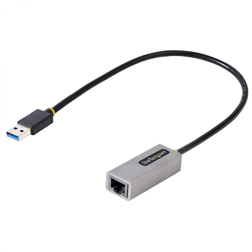 startech.com adaptador usb a ethernet, usb 3.0 a ethernet gigabit de 10/100/1000 para portátiles, con cable incorporado de 30cm,