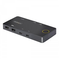 startech.com c2-h46-uc2-pd-kvm interruptor kvm negro
