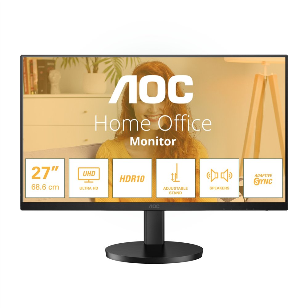 aoc u27b3af pantalla para pc 68,6 cm (27") 3840 x 2160 pixeles 4k ultra hd led negro