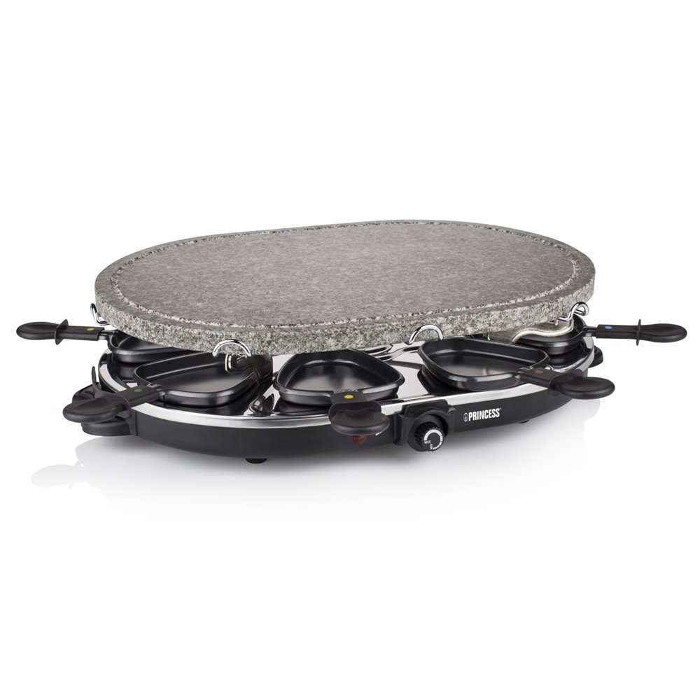 princess 162720 raclette oval stone 8 personas