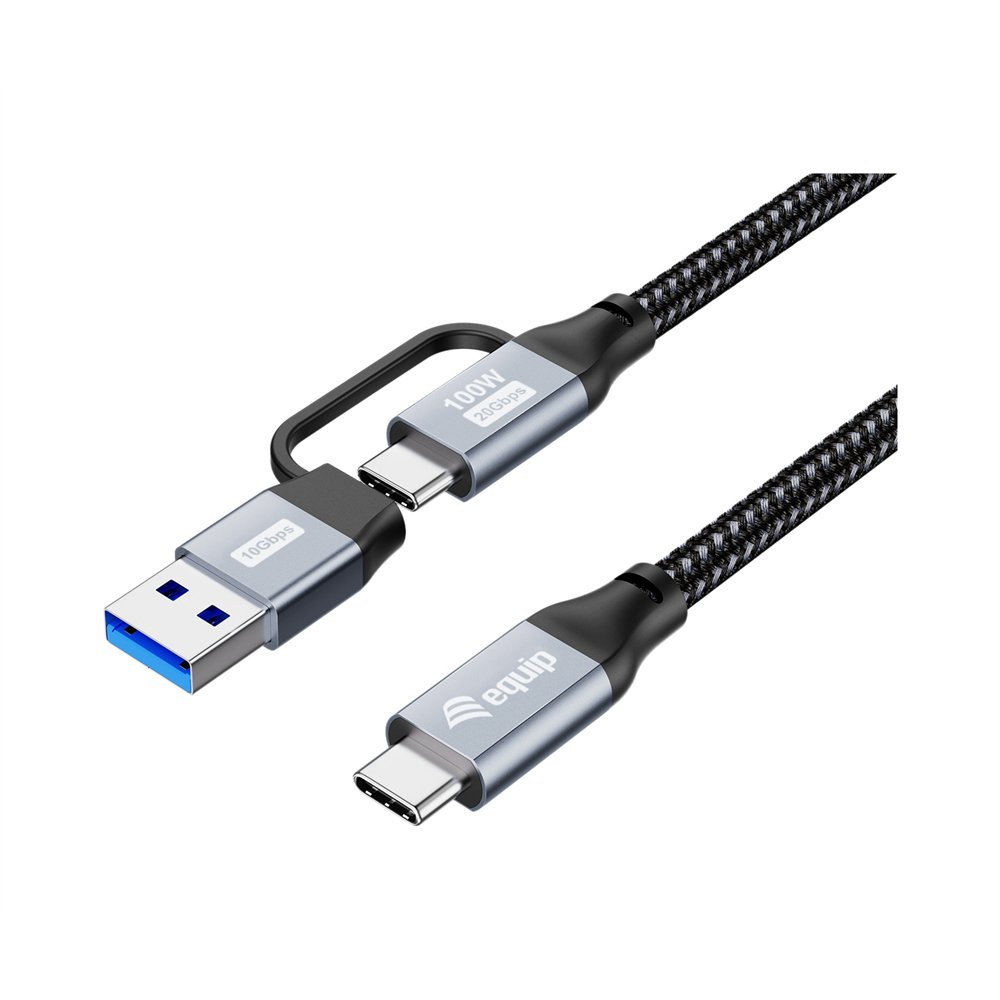 equip 128431 cable usb usb 3.2 gen 2x2 1 m usb a/usb c usb c negro