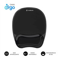 subblim ergo crystal flex alfombrilla de ratón para juegos negro
