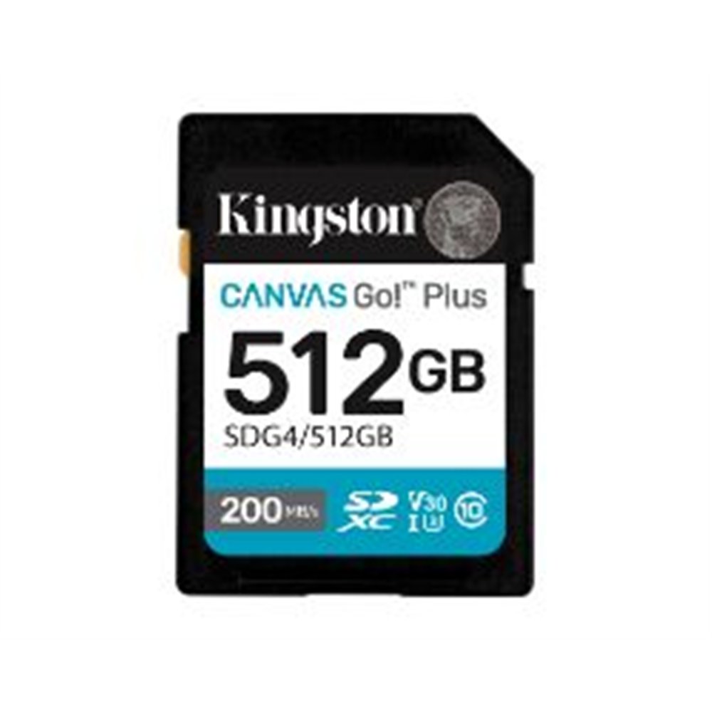 kingston sdxc canvas go plus 512gb gen4 (sdg4/512gb)