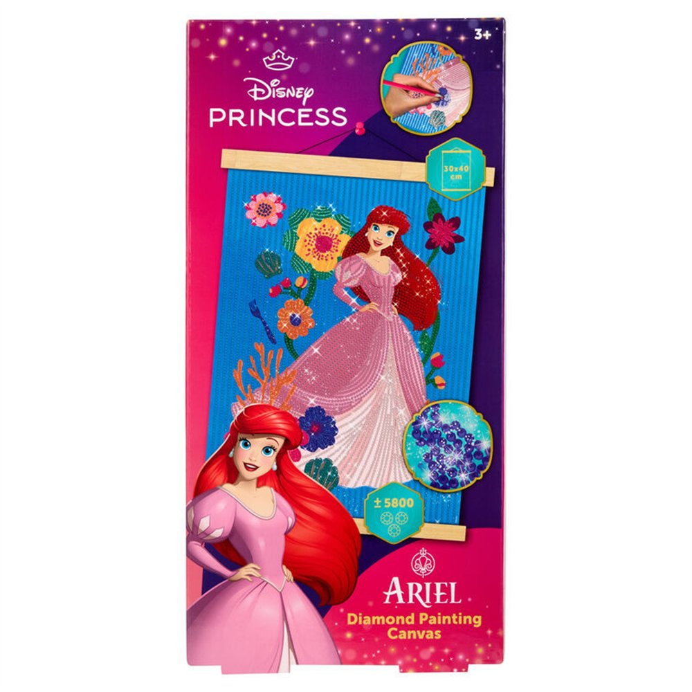 marco madera pinta con diamantes princesas disney