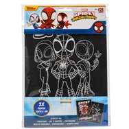 set papeleria scratch art spiderman marvel