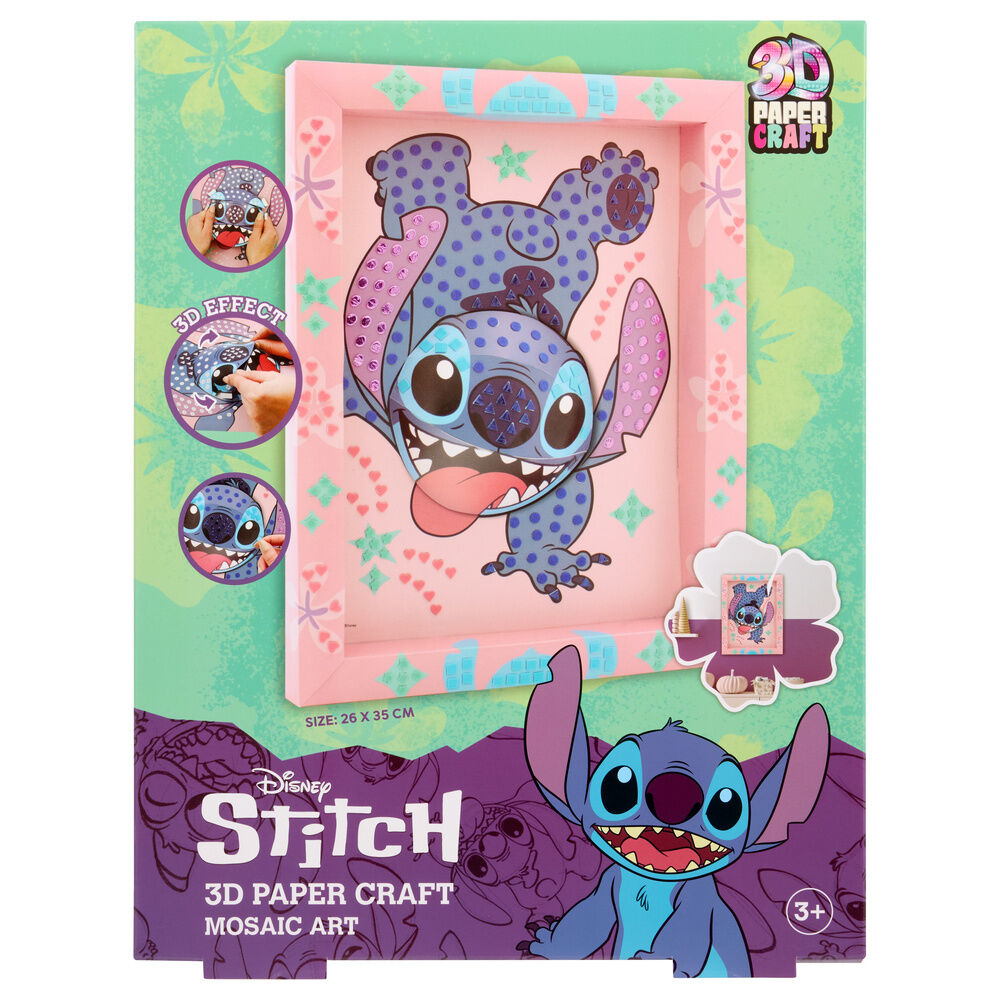 manualidad papel 3d stitch disney