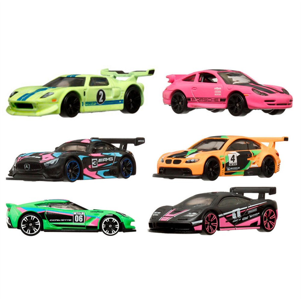 coche neon hot wheels surtido