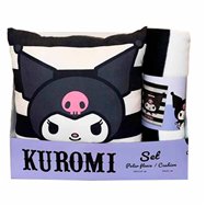 set manta polar + cojin kuromi hello kitty