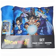 set manta polar + cojin dragon ball super