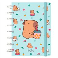 cuaderno a5 bubble tea capibara