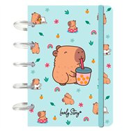 cuaderno a6 bubble tea capibara