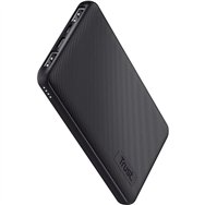powerbank trust primo slim 5000mah 2a usb + usb-c + micro-usb eco black