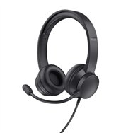 auriculares + microfono trust ayda headset pc usb black