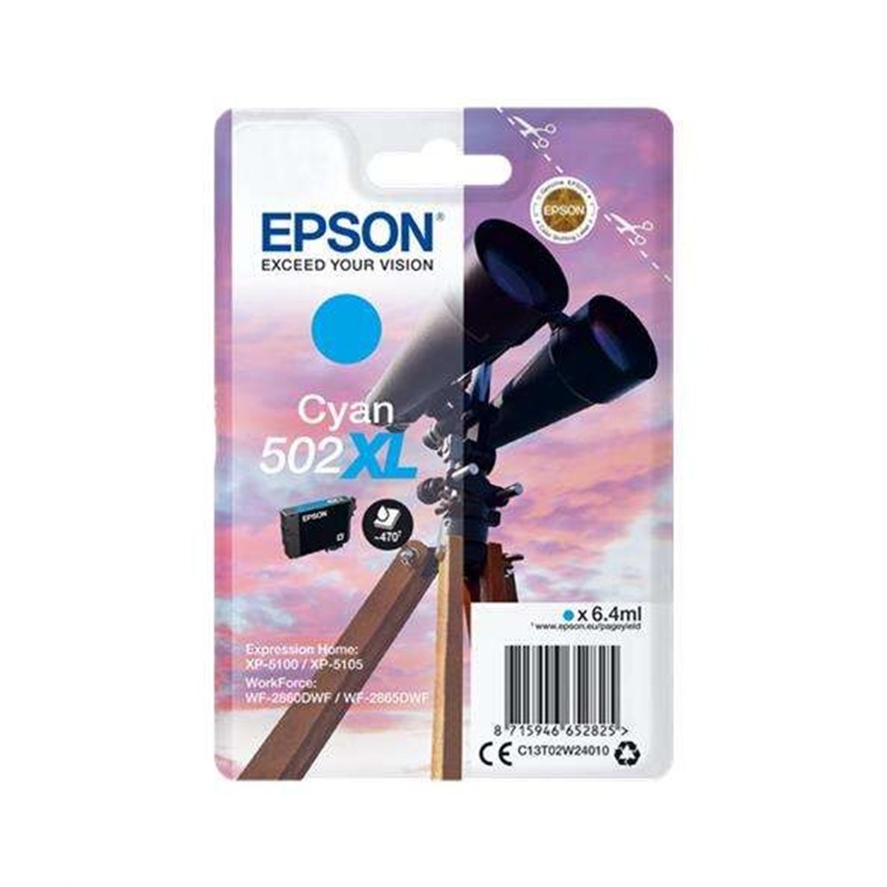 tinta epson c13t02w24010 t02w2 cyan 502xl