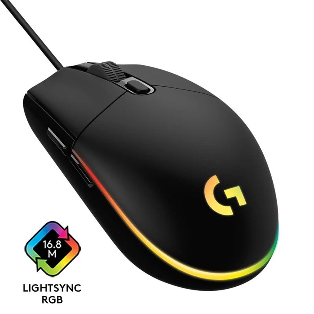 raton logitech g102 lightsync rgb usb black