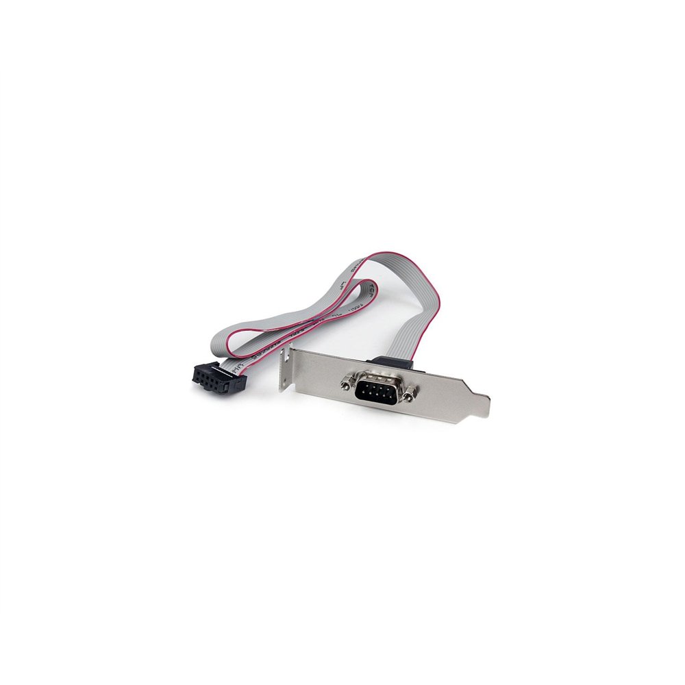 startech.com adaptador de 0.4m header cabezal bracket serie serial db9 rs232 a idc 10 pines placa base perfil bajo
