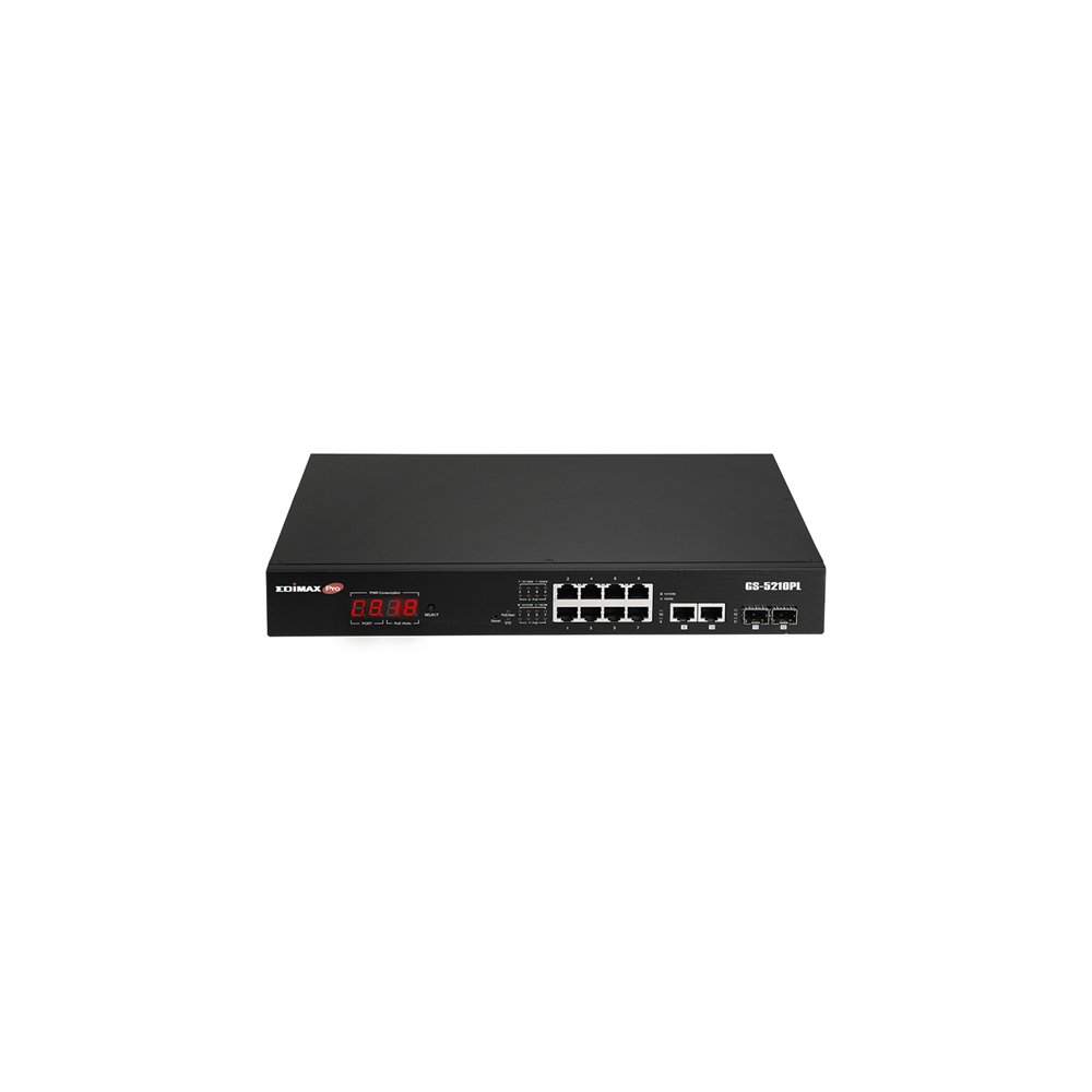 edimax gs-5210pl switch gestionado gigabit ethernet (10/100/1000) negro