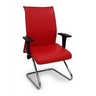 piqueras y crespo sillón albacete confidente patín similpiel rojo brazos regulables