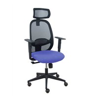 piqueras y crespo silla cilanco negra malla negra asiento bali azul claro brazo regulable cabecero regulable