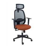 piqueras y crespo silla cilanco negra malla negra asiento bali marrón brazo regulable cabecero regulable