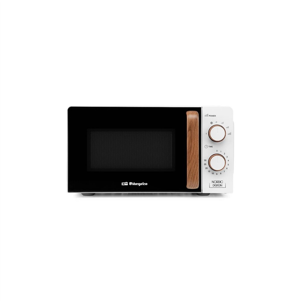 orbegozo mi 2122 negro, blanco solo microondas encimera 20 l 700 w