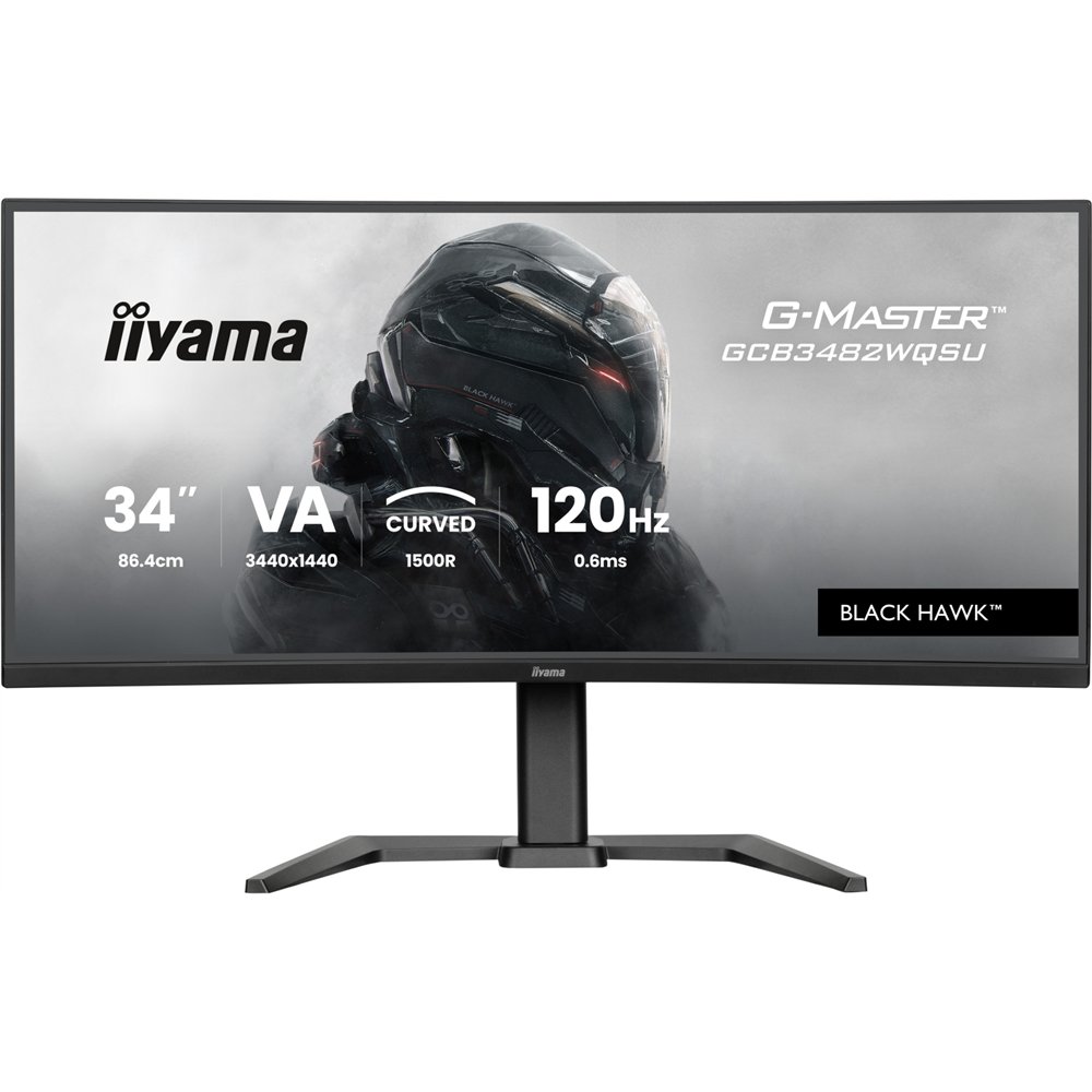 iiyama gcb3482wqsu-b1 pantalla para pc 86,4 cm (34") 1440 x 3440 pixeles ultrawide quad hd led negro