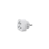 celly traveladapter adaptador de enchufe eléctrico tipo f universal blanco