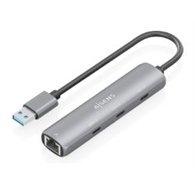hub aisens usb-a a 3xusb-c/1xrj45 gris (asuc-4p037-gr)