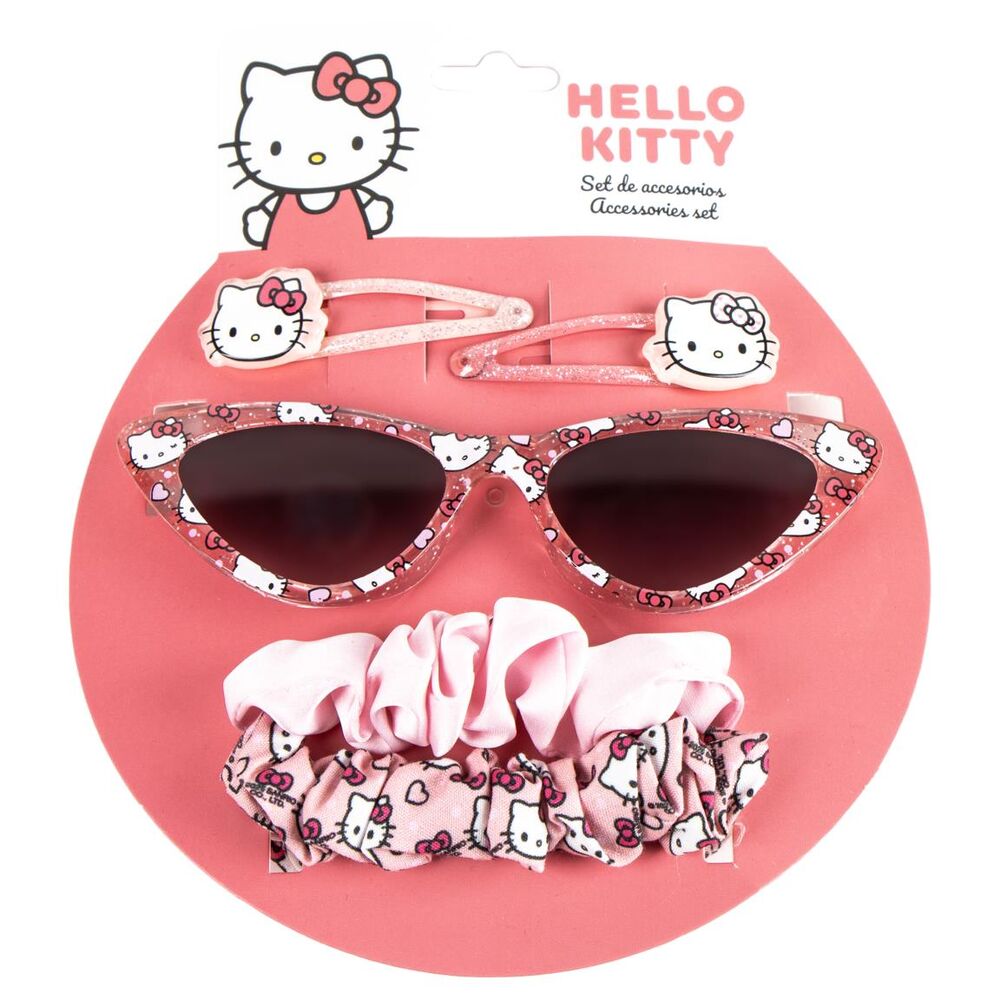 set belleza + gafas sol hello kitty