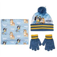 conjunto infantil gorro guantes braga cuello bluey