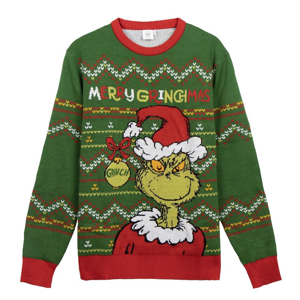 jersey punto navideño grinch