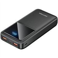 powerbank vention 20000mah 2xusb-a + usb-c led display 22.5w black