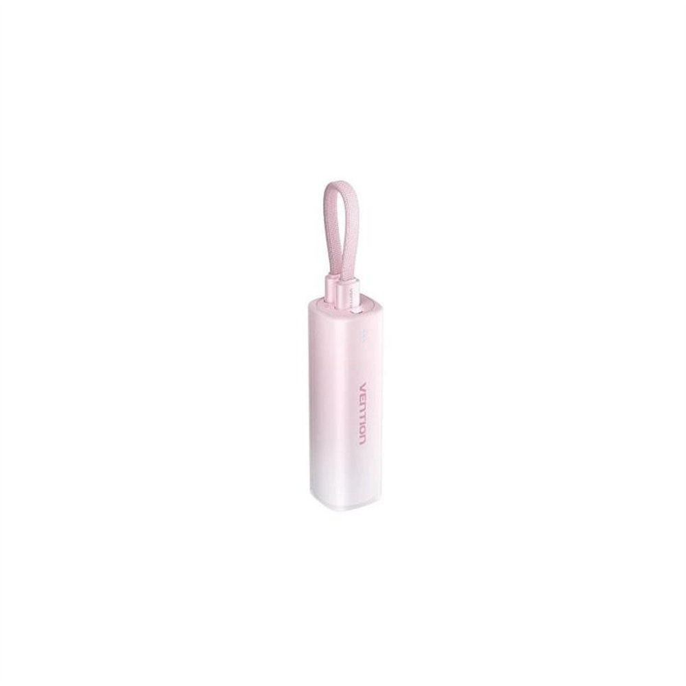 powerbank vention 5000mah usb-c + lightning 20w rose