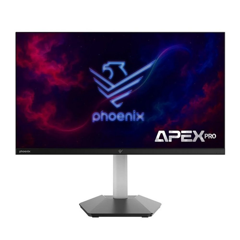 monitor gaming phoenix apex pro 27 2k qhd 180hz ergonomico multimedia led hdmi displayport black/white