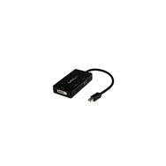 startech.com adaptador conversor de mini displayport a vga dvi o hdmi - convertidor a/v 3 en 1 para viajes - negro
